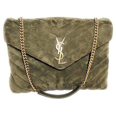 brown suede ysl purse|ysl greyish brown.